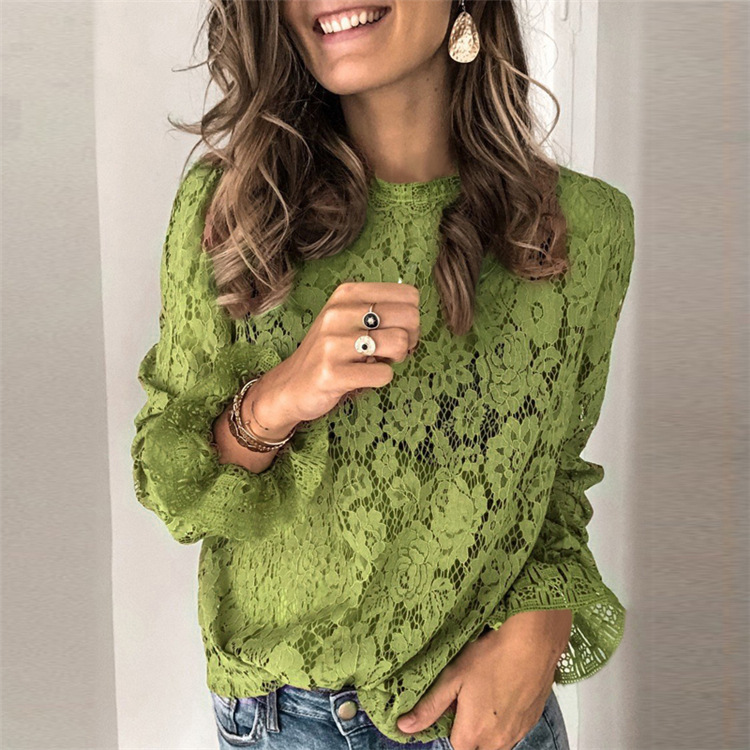 Delicate Hollow Lace Blouse